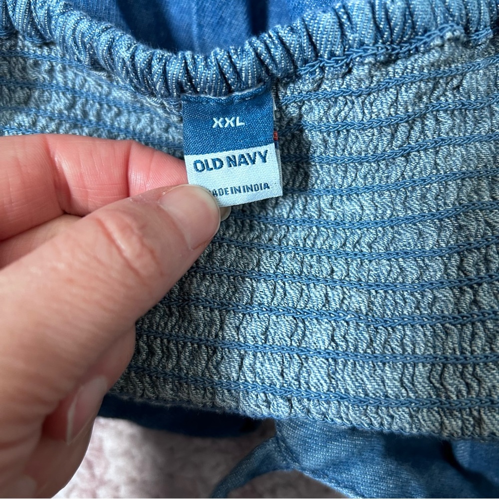 Old Navy Chambray Denim Romper Size XXL Cotton Spring Summer Festival Playsuit - Picture 3 of 11
